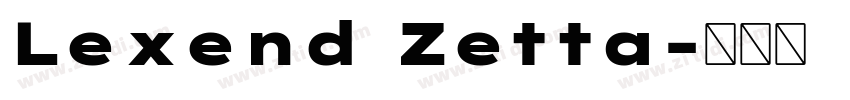 Lexend Zetta字体转换
